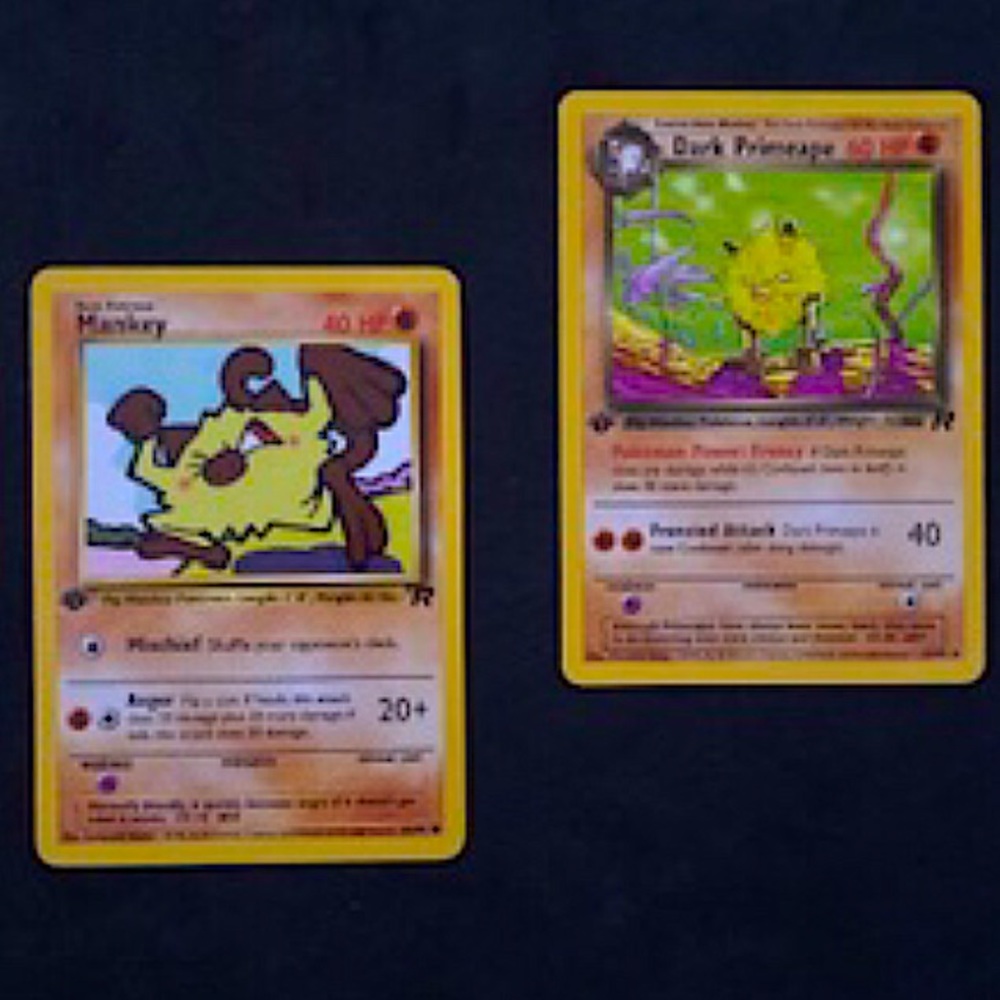 1999 Pokémon Team Rocket Mankey  1st Edition 61/82Dark Primape 43/82 1st Edition